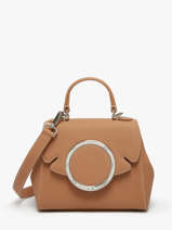 Sac Port Main Yumi Cuir Nathan baume Marron ginkgo 4