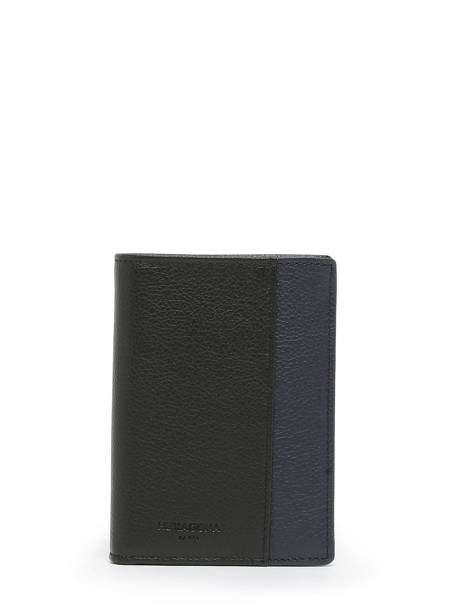 Wallet Leather Hexagona Black duo 687811