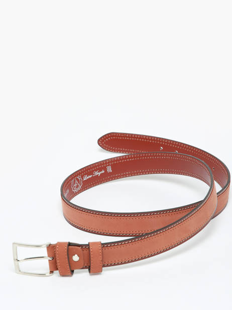 Men's Belt Jean Petit prix cuir Brown belt 3709-35 other view 3