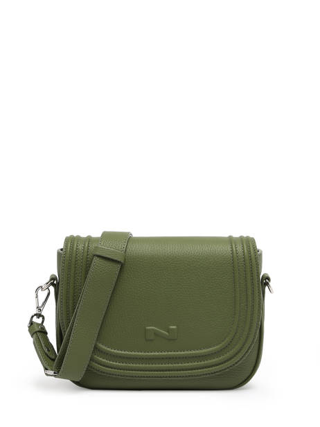 Sac Bandoulière Mistral Cuir Nathan baume Vert regate 3RG