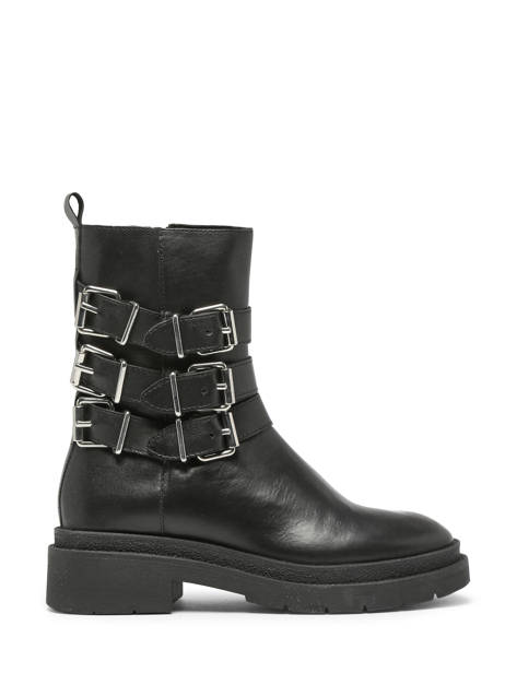 Boots Bennie En Cuir Ps poelman Noir women BENNIE09