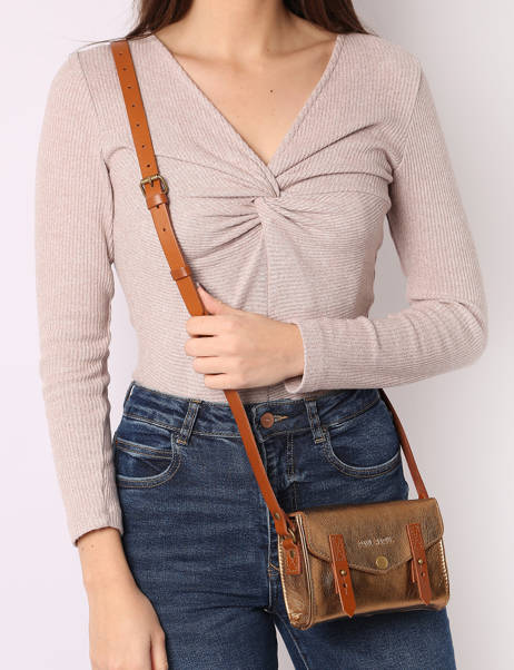 Leather Crossbody Bag Mini Indispensable Paul marius Gold vintage MINI other view 1