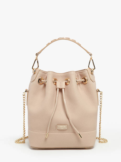 Small Leather Bucket Bag Ninon Lancel Beige ninon A10922 other view 2
