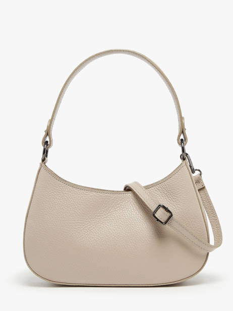 Sac PortÃ© Ã©paule Caviar Cuir Milano Beige caviar CA23120 vue secondaire 4