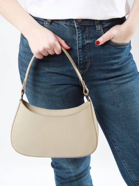 Sac PortÃ© Ã©paule Caviar Cuir Milano Beige caviar CA23120 vue secondaire 1