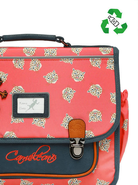 Backpack 2 Compartments Cameleon Pink retro PBRECA38 other view 2