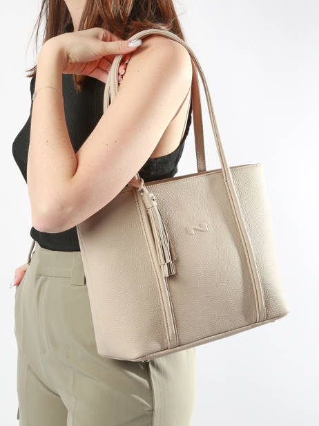 Leather Small Cabas Tote Bag Nathan baume Beige nathan 6 other view 1