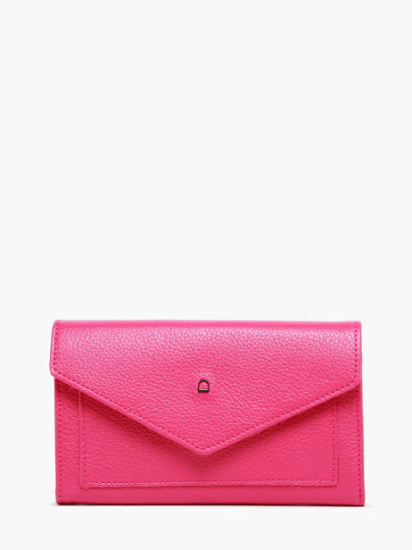 Leather Madras Wallet Purse Etrier Pink madras EMAD701