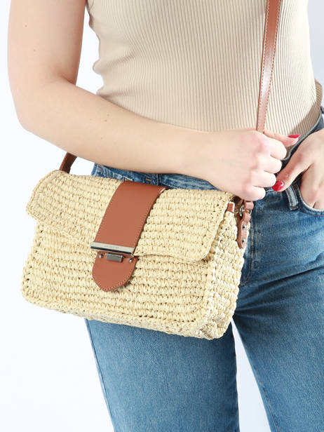 Sac BandouliÃ¨re Ily Osier Paille Lancaster Marron ily osier 9 vue secondaire 1