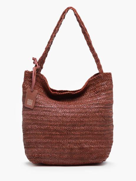 Sac PortÃ© Ã©paule Heritage Cuir Biba Marron heritage RUB1L