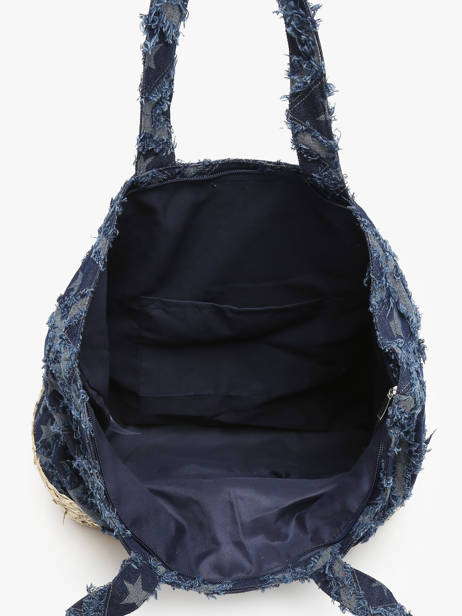 Shoulder Bag Saint Barth Cotton Miniprix Blue saint barth B475 other view 2