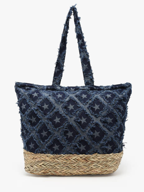 Shoulder Bag Saint Barth Cotton Miniprix Blue saint barth B475 other view 3