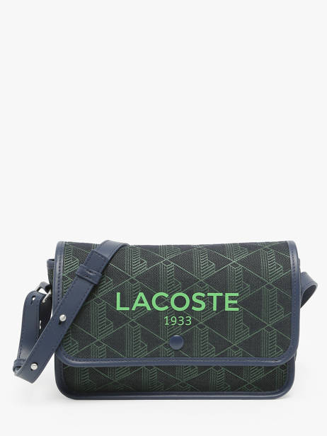 Sac Porté épaule Heritage Monogramme Coton Lacoste Bleu heritage monogramme NF4513HK