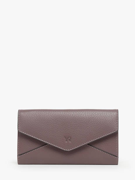 Wallet Leather Yves renard Violet enveloppe 29286