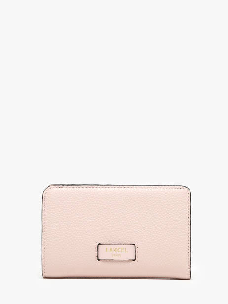 Compact Leather Ninon Zip Wallet Lancel Pink ninon A11123