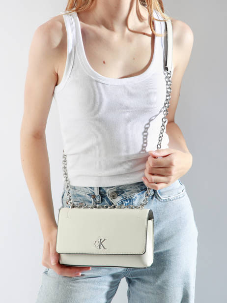 Sac Bandoulière Minimal Mono Polyester Recyclé Calvin klein jeans Blanc minimal mono K612233 vue secondaire 1