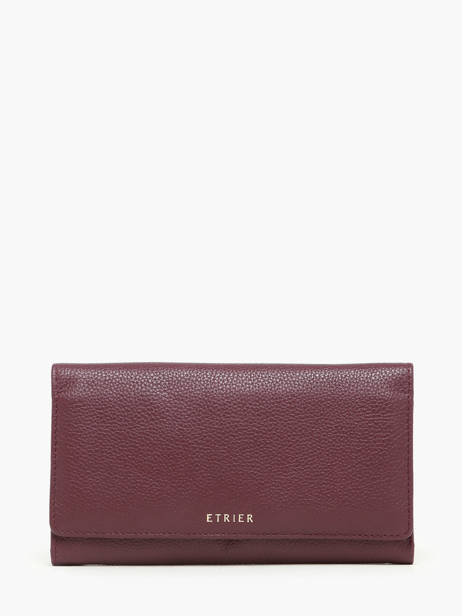 Continental L Leather Tradition Wallet Etrier Violet tradition ETRA095L