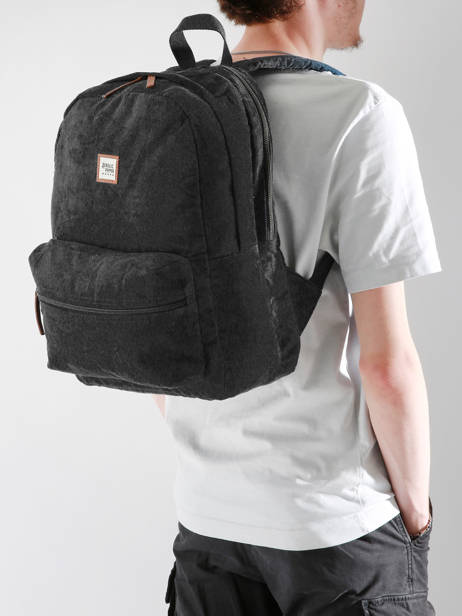 2-compartment Backpack Basilic pepper Black delhi BDEH02 other view 1