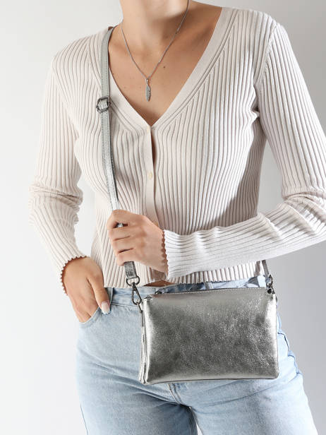 Sac BandouliÃ¨re Nine Milano Argent nine NI23116 vue secondaire 1