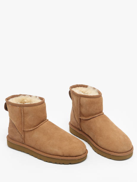 Boots Classic Mini Ii En Cuir Ugg Marron accessoires 1016222 vue secondaire 2