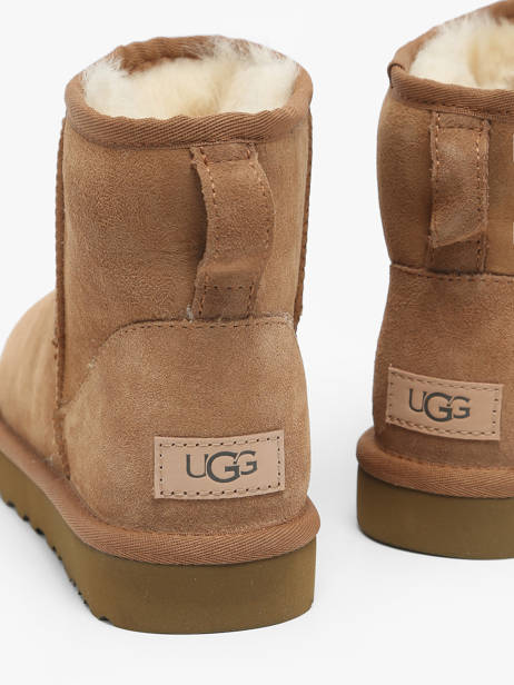 Boots Classic Mini Ii En Cuir Ugg Marron accessoires 1016222 vue secondaire 3
