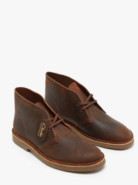 Chaussures De Ville Montante Desert En Cuir Clarks Marron men 26166785 vue secondaire 1