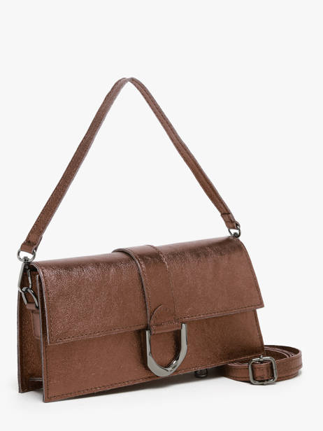 Sac PortÃ© Ã©paule Nine Cuir Milano Marron nine NI24066 vue secondaire 2