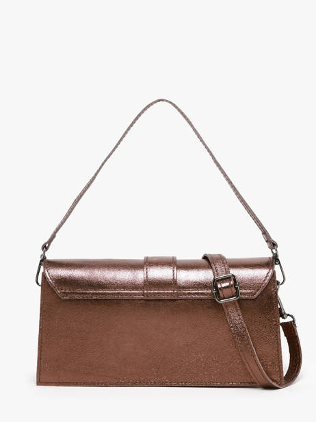 Sac PortÃ© Ã©paule Nine Cuir Milano Marron nine NI24066 vue secondaire 4