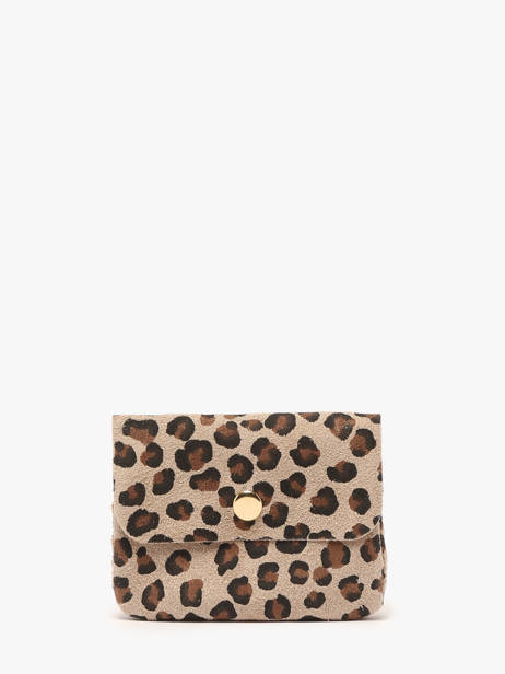 Porte-monnaie Cuir Milano Multicolore velvet leopardo VL23092