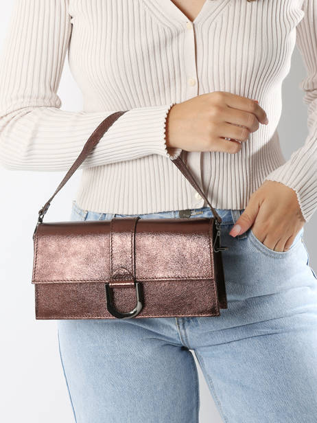 Sac PortÃ© Ã©paule Nine Cuir Milano Marron nine NI24066 vue secondaire 1