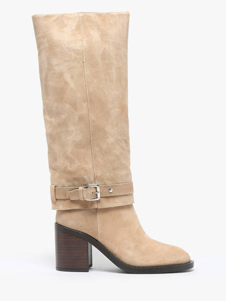 Heeled Boots Selena In Leather Alpe Beige women 52841122