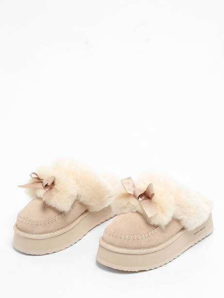 Slippers In Leather Nathan baume Beige women 242N7501 other view 2