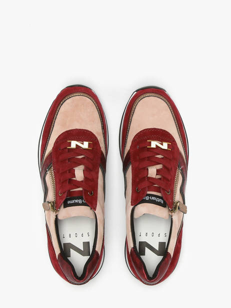 Sneakers En Cuir Nathan baume Rouge women 242S0103 vue secondaire 4