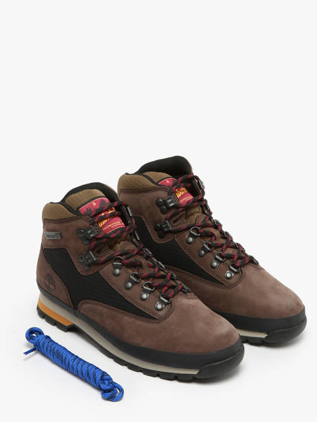 Sneakers Euro Hiker In Leather Timberland Brown men 6DYHW071 other view 1