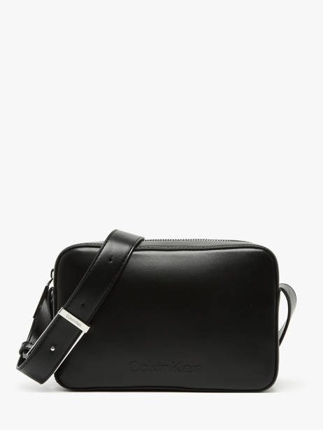 Sac BandouliÃ¨re Embossed Logo Polyester RecyclÃ© Calvin klein jeans Noir embossed logo K612555