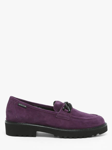 Moccasins Salka In Leather Mephisto Violet women P5145806