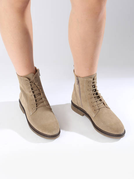 Bottines Zag En Cuir Aliwell Beige women ZAG vue secondaire 1