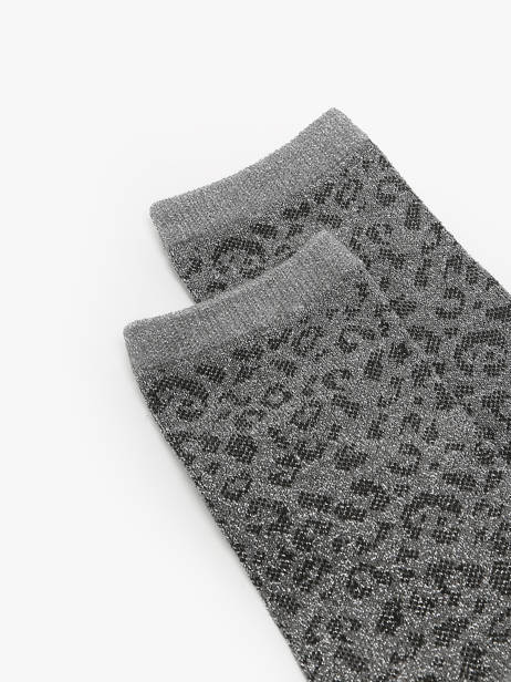 Chaussettes Pieces Gris socks women 17151109 vue secondaire 1