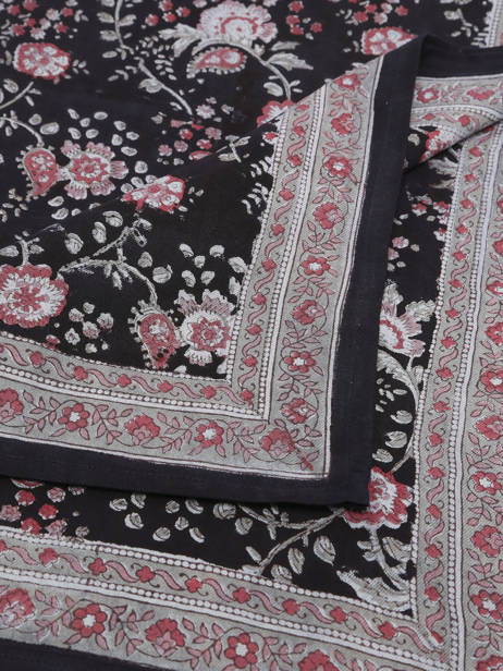 Scarf Bindi atelier Black floral FL other view 1