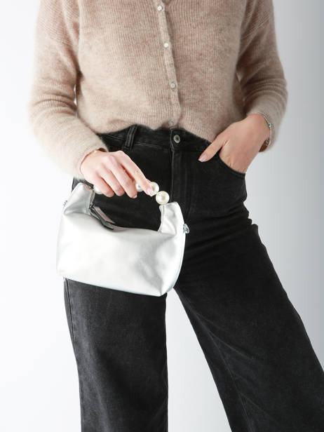 Evening Bag Miniprix Silver perle KJ62044 other view 1