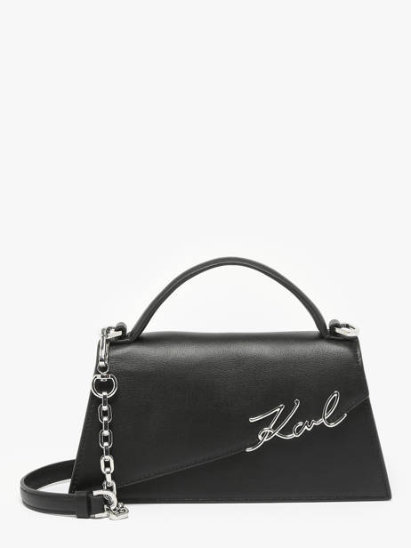 Shoulder Bag K Signature Leather Karl lagerfeld Black k signature A1W30458