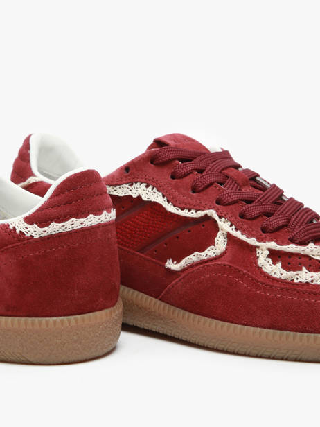 Sneakers Tb.490 Crochet Burgundy In Leather Alohas Red women 10082303 other view 3