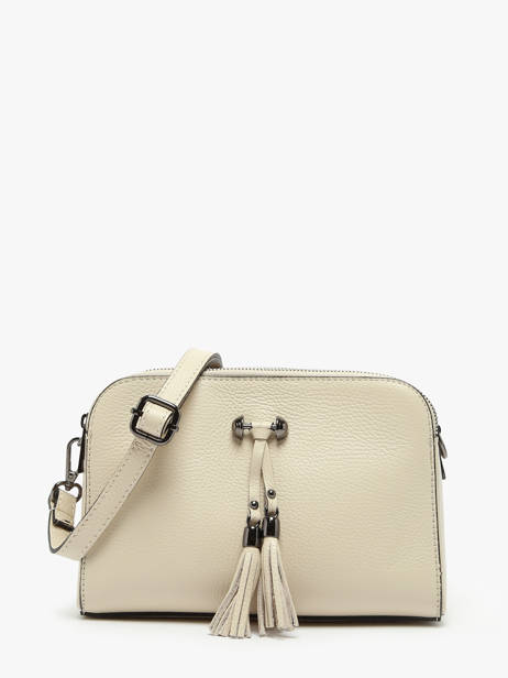 Leather Caviar Crossbody Bag Milano Beige caviar CA21101