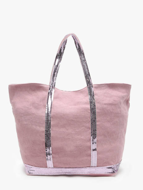 Large Le Cabas Tote Bag Linnen Sequins Vanessa bruno Pink cabas lin 31V40315 other view 4