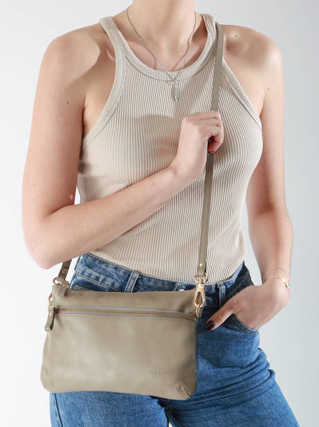 Sac Bandoulière Vicky Cuir Nat et nin Beige vintage VICKY vue secondaire 1