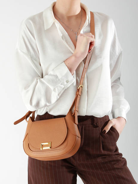 Sac BandouliÃ¨re Paulette Cuir Lancel Marron paulette A13330 vue secondaire 1