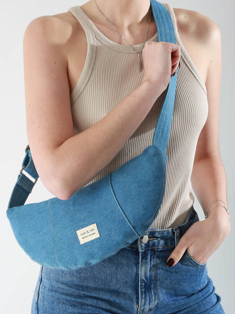 Shoulder Bag Denim Cotton Nat et nin Blue denim DE other view 1