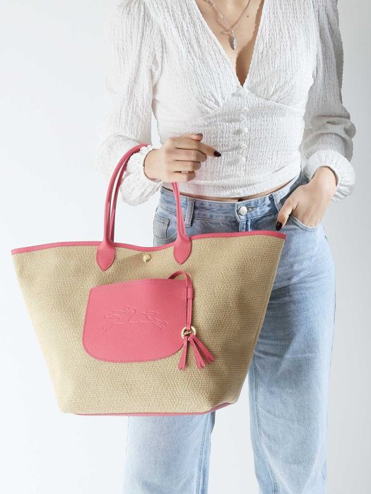 Longchamp New le panier pliage Besaces Rose