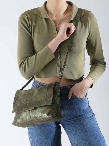 Shoulder Bag Felizia Leather Pieces Green felizia 17116819 other view 1