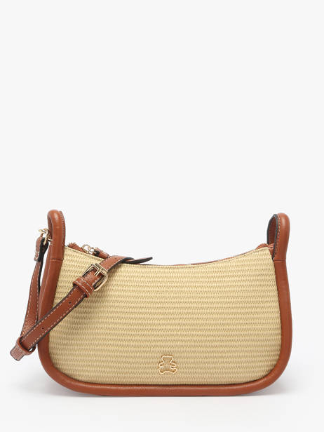 Sac BandouliÃ¨re Raphia Raphia Lulu castagnette Marron raphia YASSIR